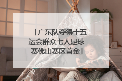 广东队夺得十五运会群众七人足球赛佛山赛区首金