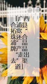 广西合浦县拓宽“珠还合浦”品牌产品“走出去”渠道