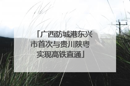广西防城港东兴市首次与贵川陕粤实现高铁直通