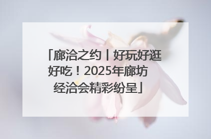 廊洽之约丨好玩好逛好吃！2025年廊坊经洽会精彩纷呈