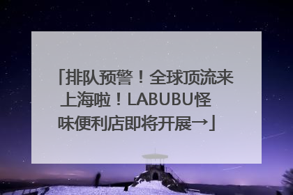 排队预警！全球顶流来上海啦！LABUBU怪味便利店即将开展→