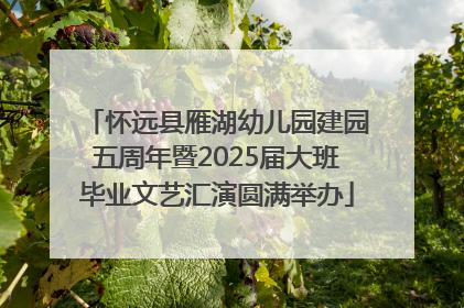 怀远县雁湖幼儿园建园五周年暨2025届大班毕业文艺汇演圆满举办