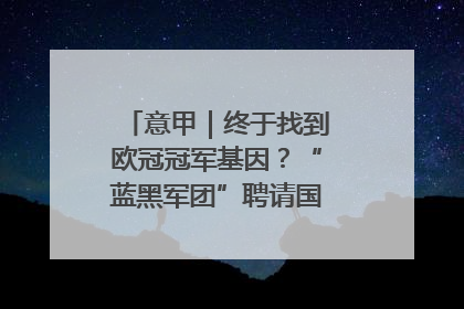 意甲｜终于找到欧冠冠军基因？“蓝黑军团”聘请国米名宿齐沃执教