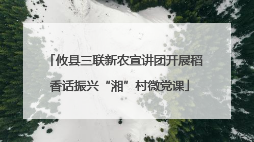 攸县三联新农宣讲团开展稻香话振兴“湘”村微党课