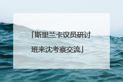 斯里兰卡议员研讨班来沈考察交流