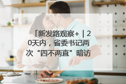 新发路观察+｜20天内，省委书记两次“四不两直”暗访，有何深意？