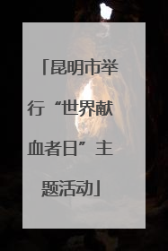 昆明市举行“世界献血者日”主题活动