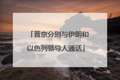 普京分别与伊朗和以色列领导人通话