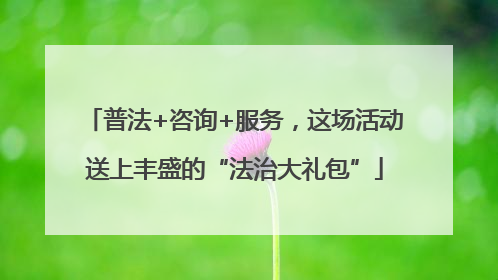 普法+咨询+服务，这场活动送上丰盛的“法治大礼包”