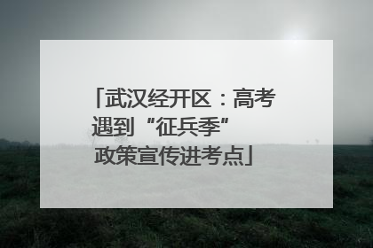 武汉经开区：高考遇到“征兵季”  政策宣传进考点
