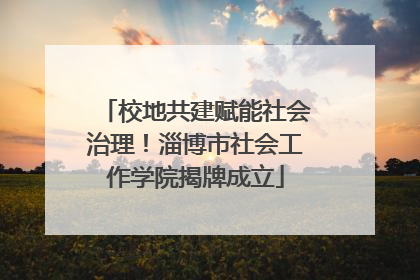 校地共建赋能社会治理！淄博市社会工作学院揭牌成立