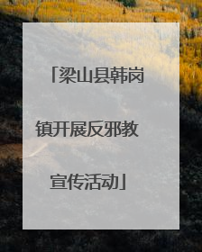 梁山县韩岗镇开展反邪教宣传活动