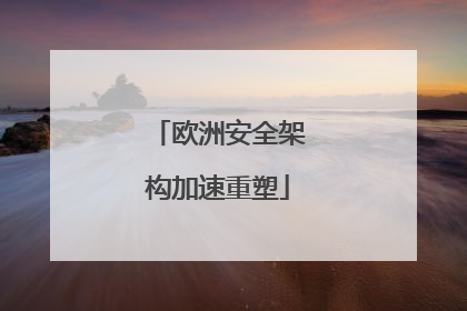 欧洲安全架构加速重塑