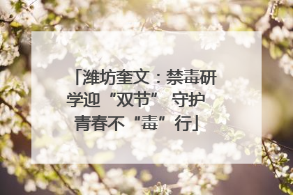 潍坊奎文：禁毒研学迎“双节” 守护青春不“毒”行