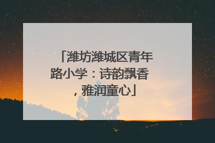 潍坊潍城区青年路小学：诗韵飘香，雅润童心
