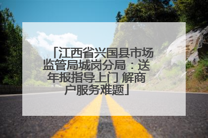 江西省兴国县市场监管局城岗分局：送年报指导上门 解商户服务难题