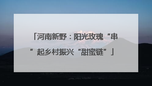 河南新野：阳光玫瑰“串”起乡村振兴“甜蜜链”