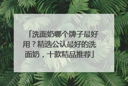 洗面奶哪个牌子最好用？精选公认最好的洗面奶，十款精品推荐