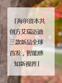 海尔资本共创方艾瑞迈迪三款新品全球首发，智能感知新视界