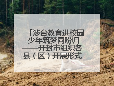 涉台教育进校园 少年筑梦同盼归——开封市组织各县（区）开展形式多样的涉台宣传教育进校园活动