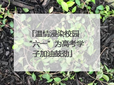 温情浸染校园 “六一”为高考学子加油鼓劲