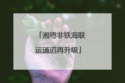 湘粤非铁海联运通道再升级