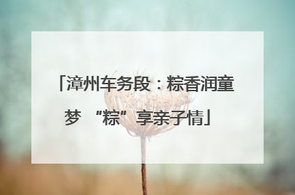 漳州车务段：粽香润童梦 “粽”享亲子情