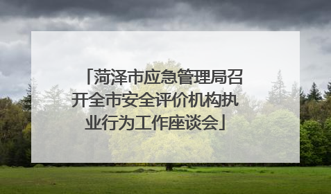 菏泽市应急管理局召开全市安全评价机构执业行为工作座谈会