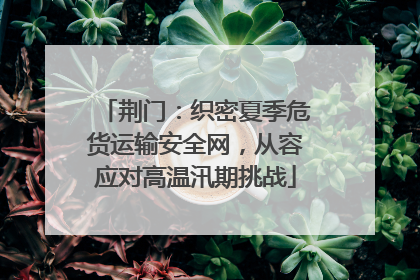 荆门：织密夏季危货运输安全网，从容应对高温汛期挑战