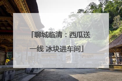 聊城临清：西瓜送一线 冰块进车间