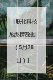 联化科技龙虎榜数据（5月28日）