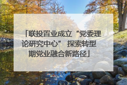 联投置业成立“党委理论研究中心” 探索转型期党业融合新路径