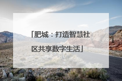 肥城：打造智慧社区共享数字生活