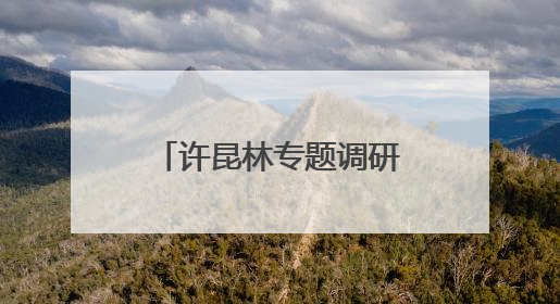 许昆林专题调研长江经济带发展
