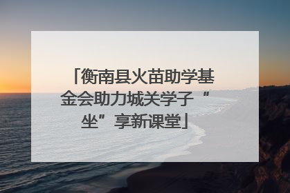 衡南县火苗助学基金会助力城关学子“坐”享新课堂