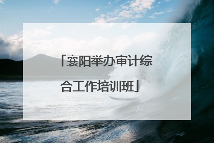 襄阳举办审计综合工作培训班