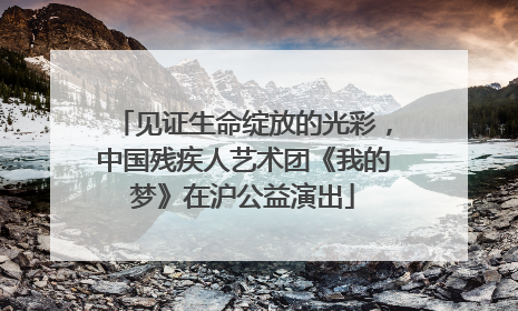 见证生命绽放的光彩，中国残疾人艺术团《我的梦》在沪公益演出