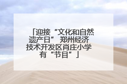 迎接“文化和自然遗产日” 郑州经济技术开发区肖庄小学有“节目”