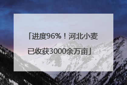 进度96%！河北小麦已收获3000余万亩