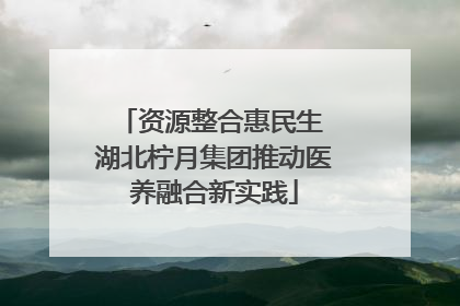 资源整合惠民生 湖北柠月集团推动医养融合新实践