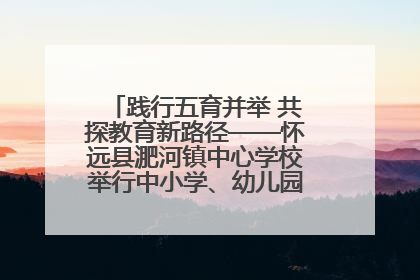践行五育并举 共探教育新路径——怀远县淝河镇中心学校举行中小学、幼儿园班主任论坛活动