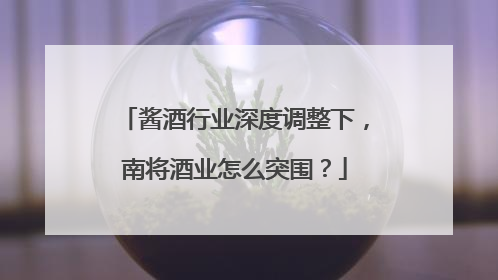 酱酒行业深度调整下，南将酒业怎么突围？