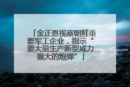 金正恩视察朝鲜重要军工企业，指示“要大量生产新型威力强大的炮弹”