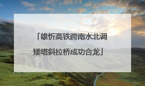 雄忻高铁跨南水北调矮塔斜拉桥成功合龙