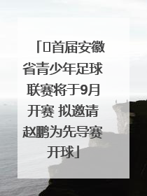 ﻿首届安徽省青少年足球联赛将于9月开赛 拟邀请赵鹏为先导赛开球
