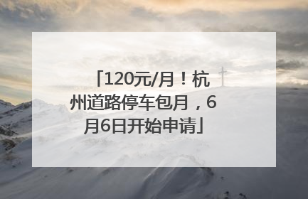 120元/月！杭州道路停车包月，6月6日开始申请