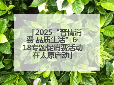 2025“晋情消费 品质生活”6·18专题促消费活动在太原启动