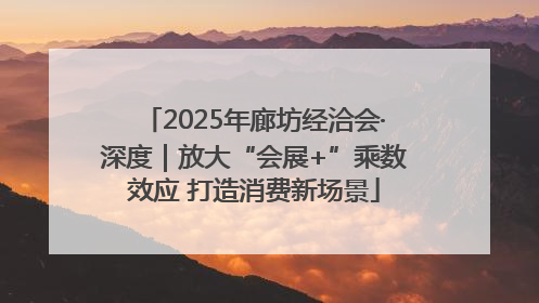 2025年廊坊经洽会·深度｜放大“会展+”乘数效应 打造消费新场景