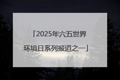 2025年六五世界环境日系列报道之一