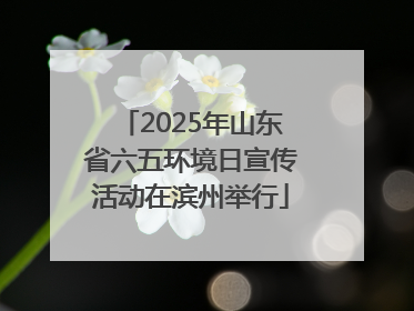 2025年山东省六五环境日宣传活动在滨州举行